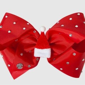 NEW| Jojo Siwa Santa Hat Large Red Rhinestone Christmas Bow -